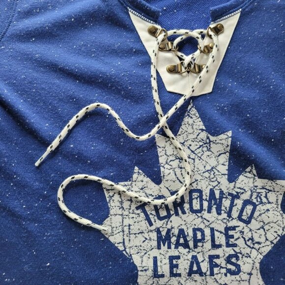 CCM NHL Toronto Maple Leafs Hockey Sweatshirt Lightweight Soft Blue Womens Small - Picture 2 of 9